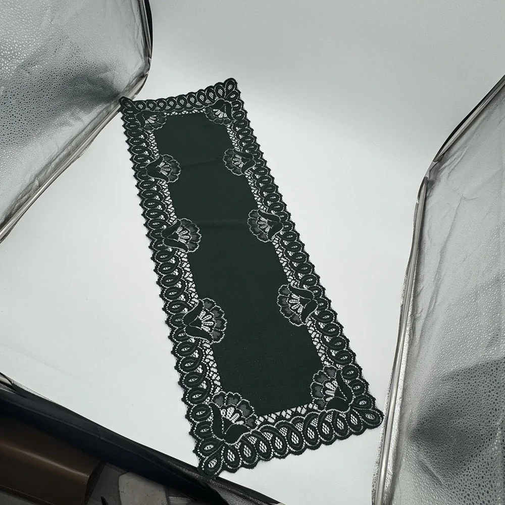 Vintage‎ Green Lace Placemats & Table Runners Set 5 Floral Scalloped Decor
